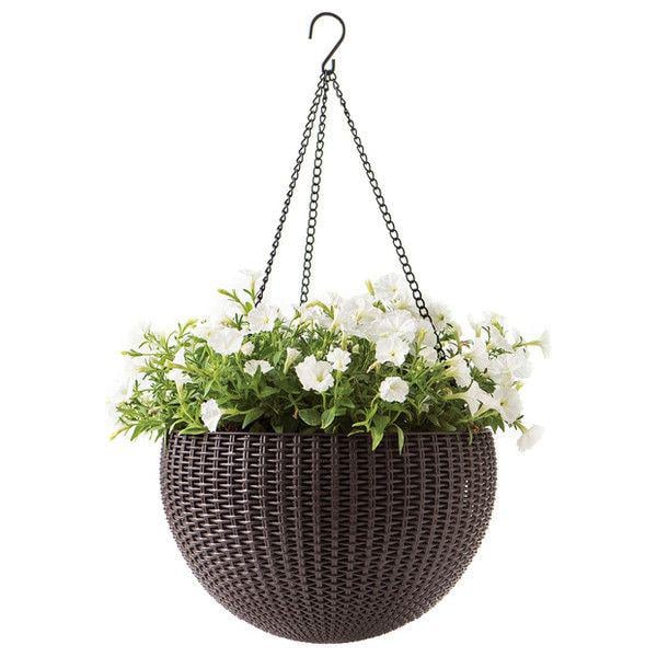 Горшок Keter Rattan Hanging Sphere 8,6 л Коричневый Горшок Keter Rattan Hanging Sphere 8,6 л Коричневый