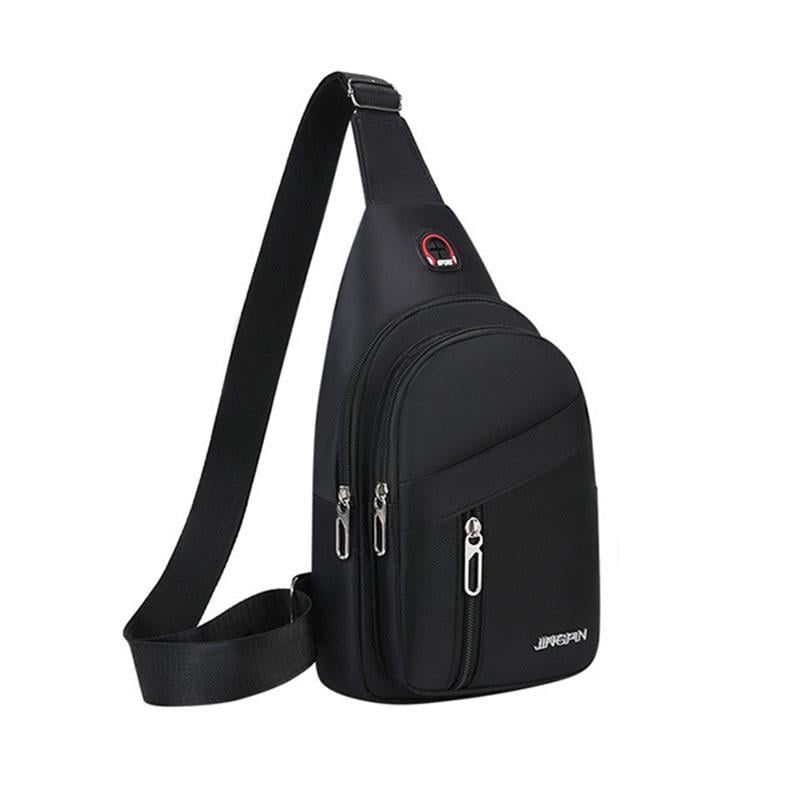 Мужская барсетка через плечо с карманами и выходом для наушников 30х17 см Черный (R9683)