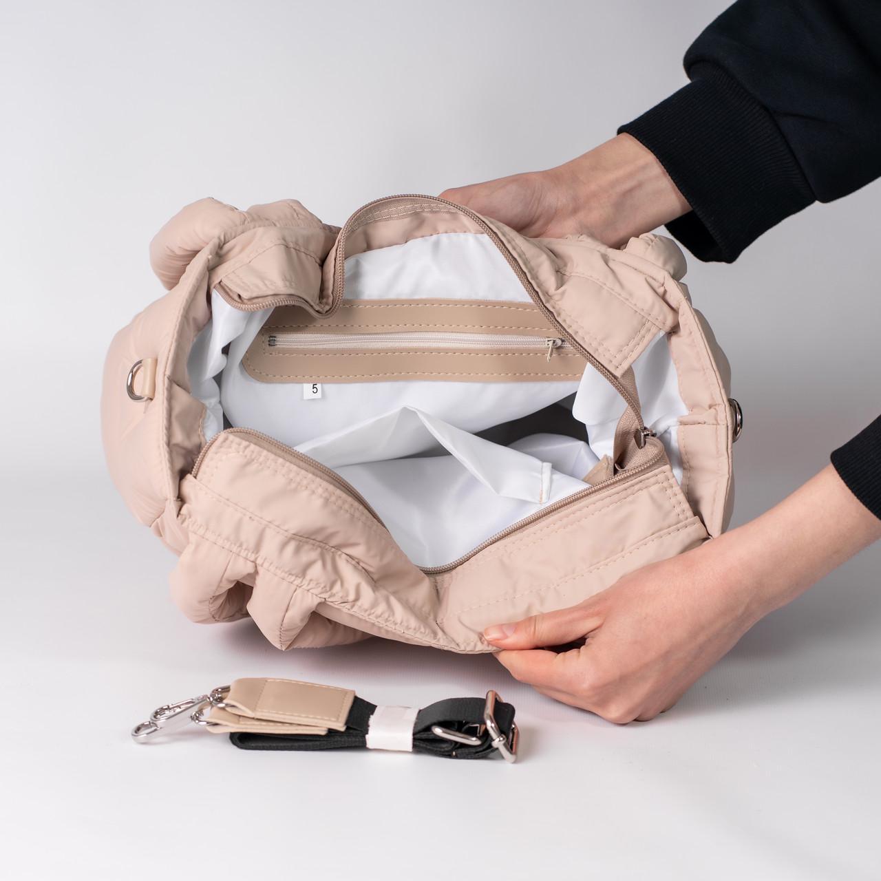 Сумка женская шопер XENIA № 14-24 Пудровый - фото 3