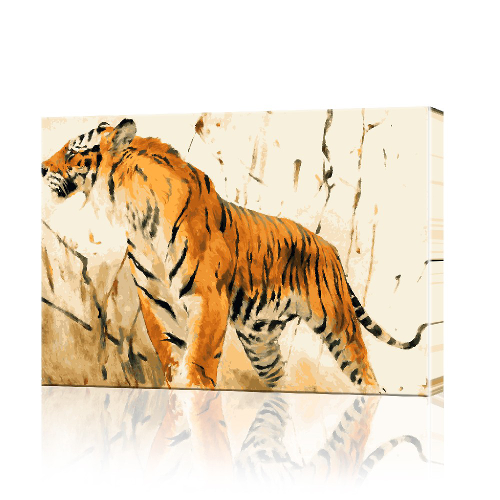 Картина по номерам ArtSale Тигриная охота PBN0176 40х50 см