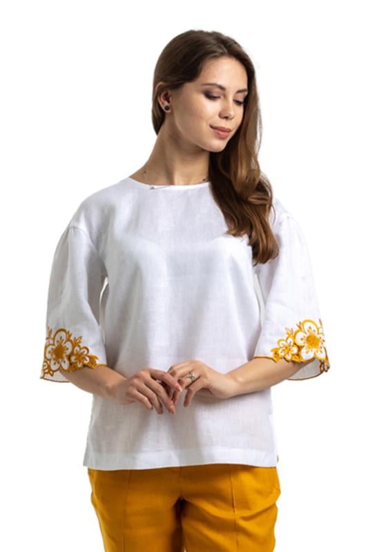 Вишиванка жіноча р. 52 Білий (0972)
