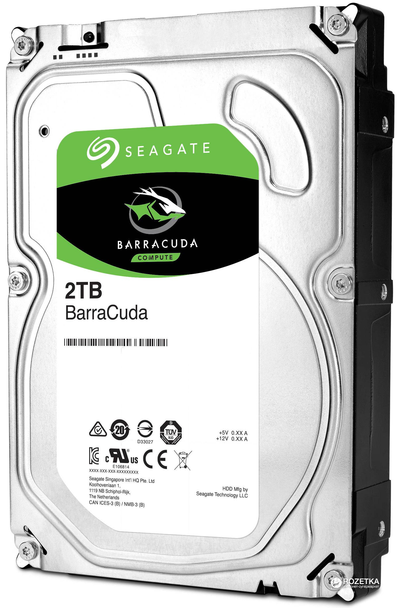 Жорсткий диск Seagate BarraCuda для стаціонарного ПК 3.5" SATA 3.0 HDD 2TB - фото 3