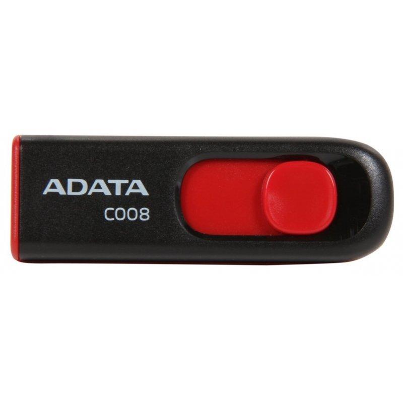 Флешка ADATA C008 USB 2.0 16 GB Чорний/Червоний (AC008-16G-RKD) - фото 2