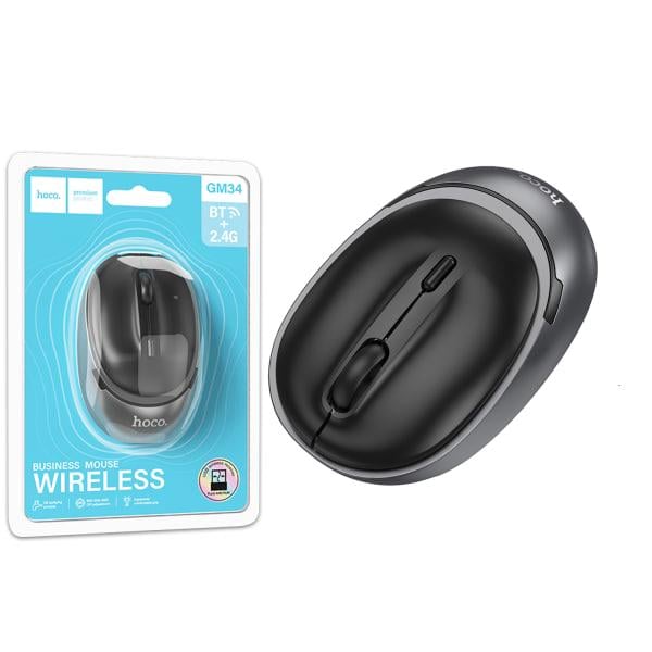 Комп'ютерна миша Hoco GM34 Nuevo Dual-Mode Business Wireless Mouse Чорний (GM34-1)