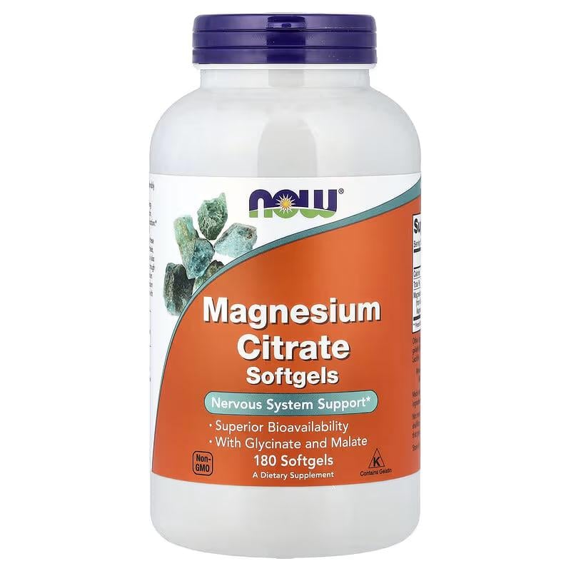 Магний цитрат Now Foods Magnesium Citrate 180 капсул