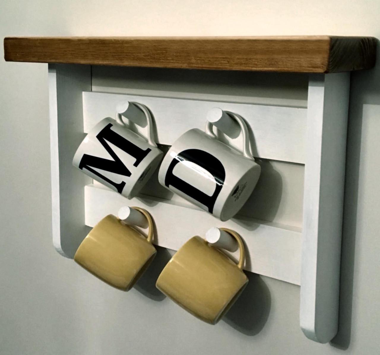 Полка для кружек из дерева Макенис Зефир/Мускат (СДК-00792007)