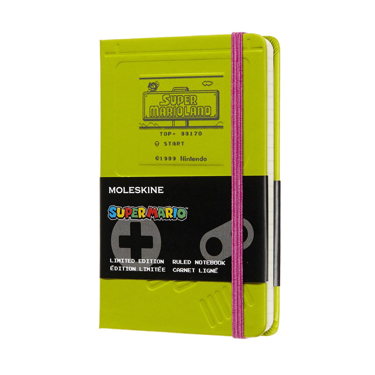 Блокнот Moleskine Limited Super Mario карманный 9х14 см 192 страницы в линейку Зеленый (8058647621166)