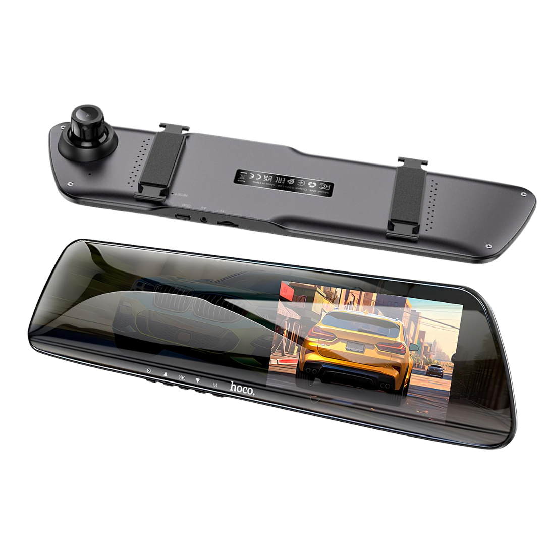Видеорегистратор зеркало Hoco DV4 FULL HD 1080p на две камеры (30111728) - фото 4