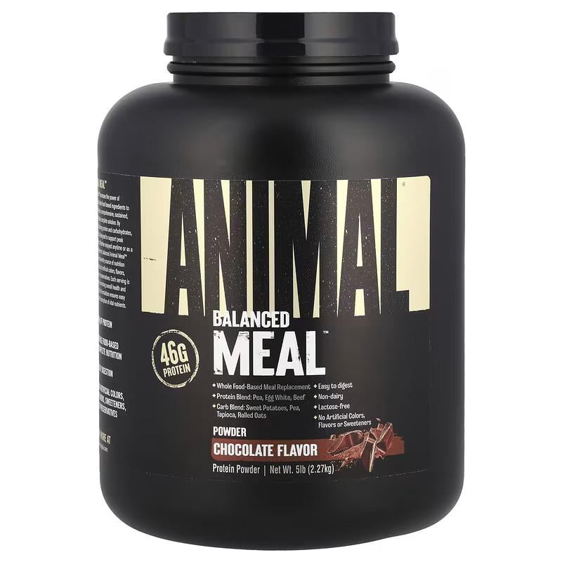 Протеин Universal Nutrition Animal/Balanced Meal/Protein Powder/Chocolate 2,27 кг Протеин Universal Nutrition Animal/Balanced Meal/Protein Powder/Chocolate 2,27 кг