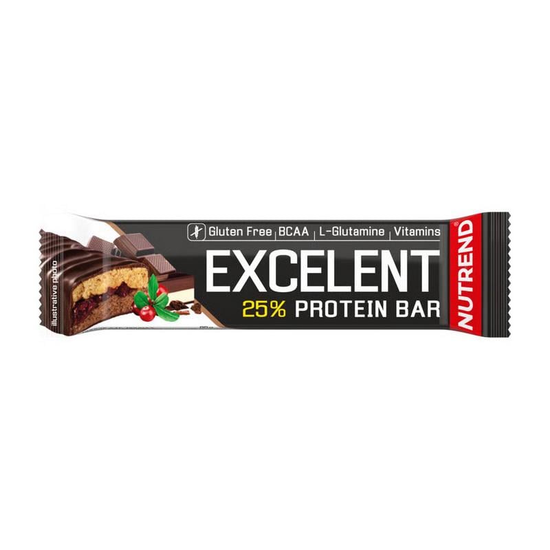Протеиновый батончик 20 г белка Nutrend Excelent Protein Bar 85 г Шоколад/Нуга/Клюква