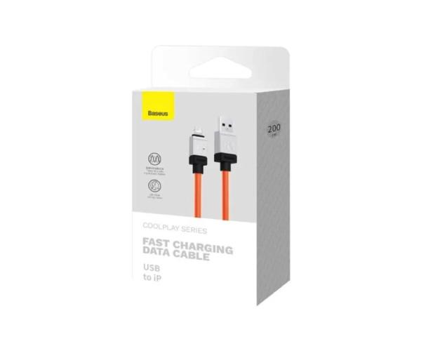 Кабель USB Data BASEUS CoolPlay USB to Lightning 2,4A 2 м Orange - фото 2 Кабель USB Data BASEUS CoolPlay USB to Lightning 2,4A 2 м Orange - фото 2