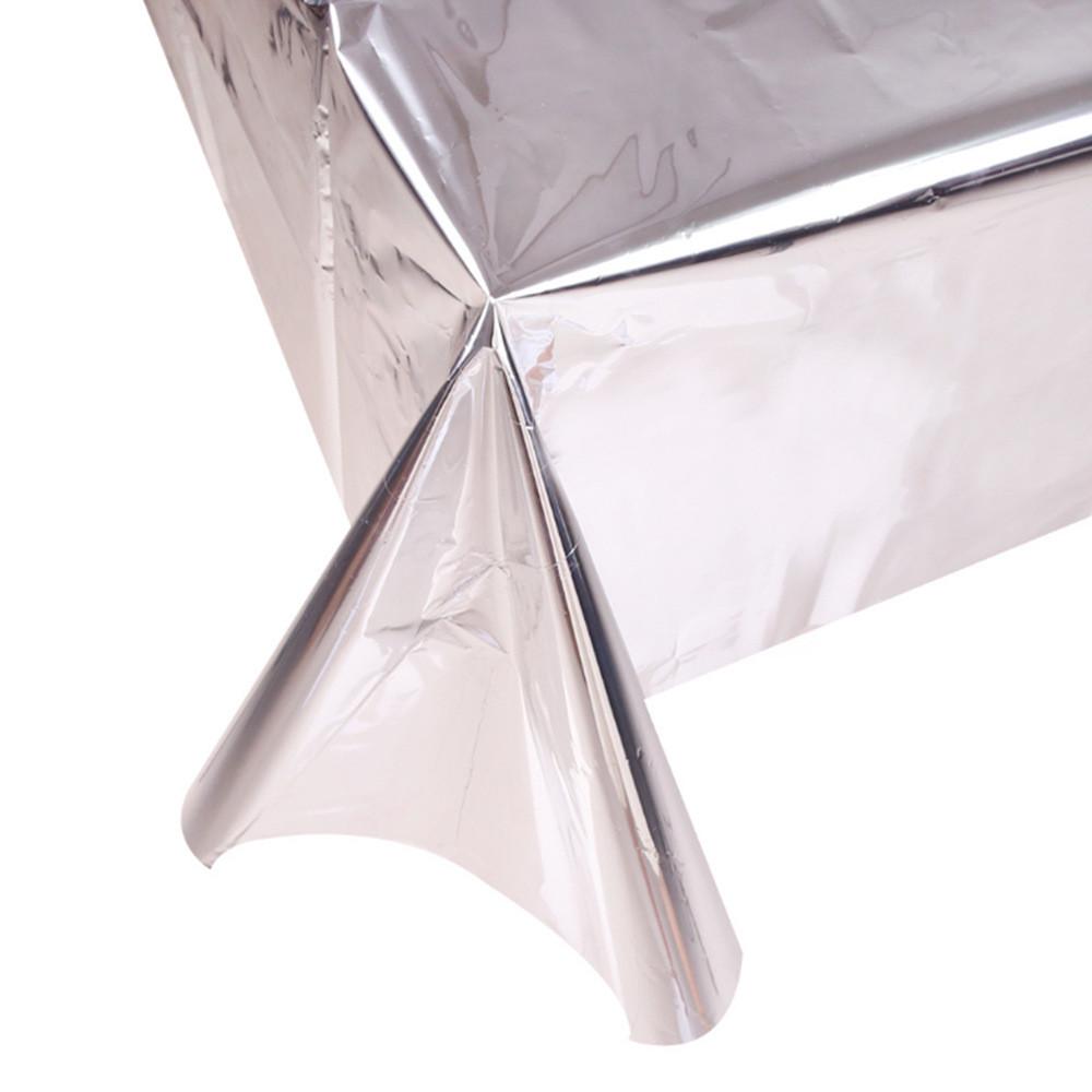 Скатерть клеенка из фольги 270x100 см Серебристый (35712) - фото 8 Скатерть клеенка из фольги 270x100 см Серебристый (35712) - фото 8