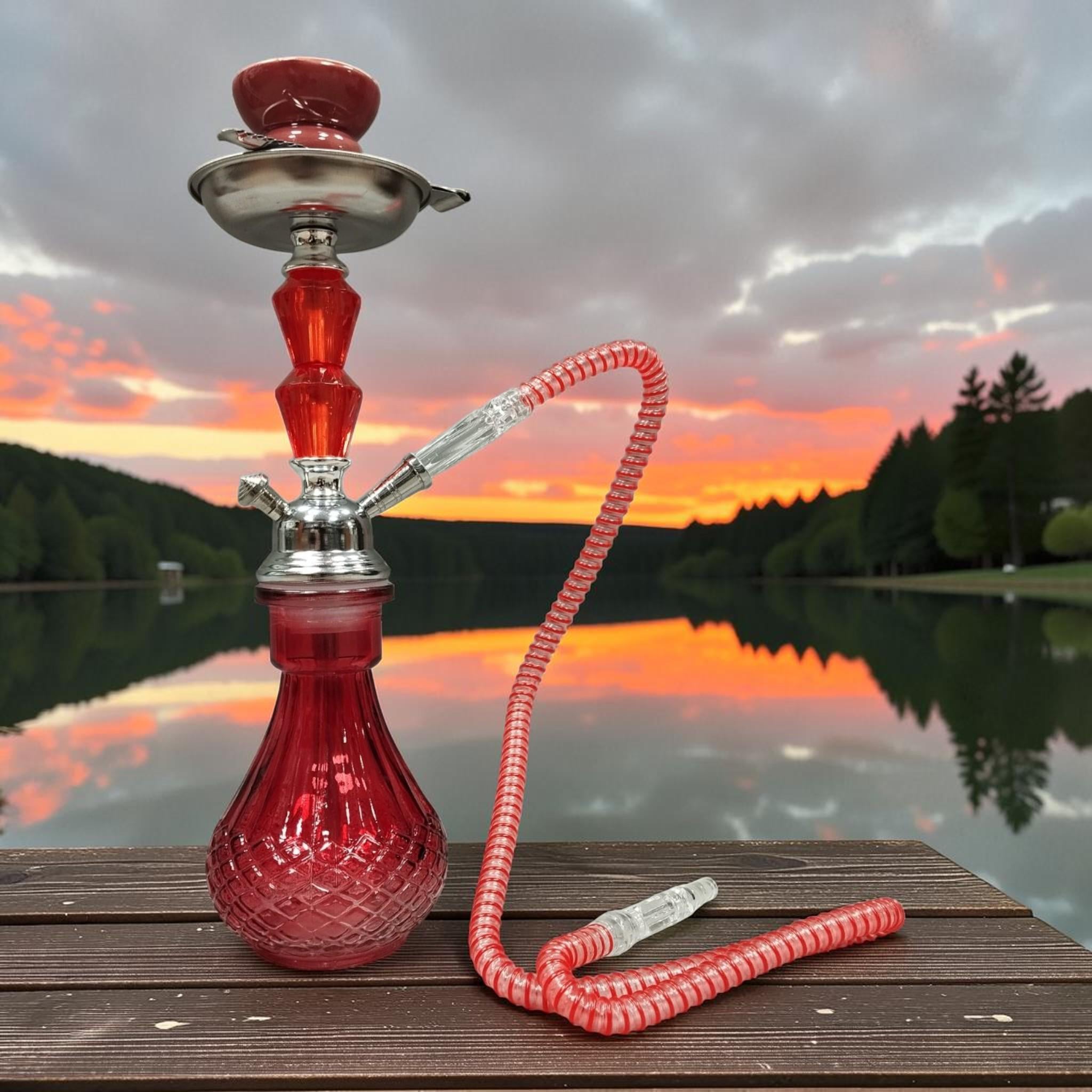Кальян Hookah Amal 0011-1 на 1 человека 36 см Red (11863)