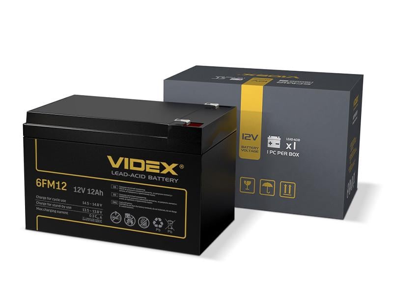 Аккумулятор Videx 6FM12 свинцово-кислотный color box 12 V 12 Ah 1 шт. (7290)