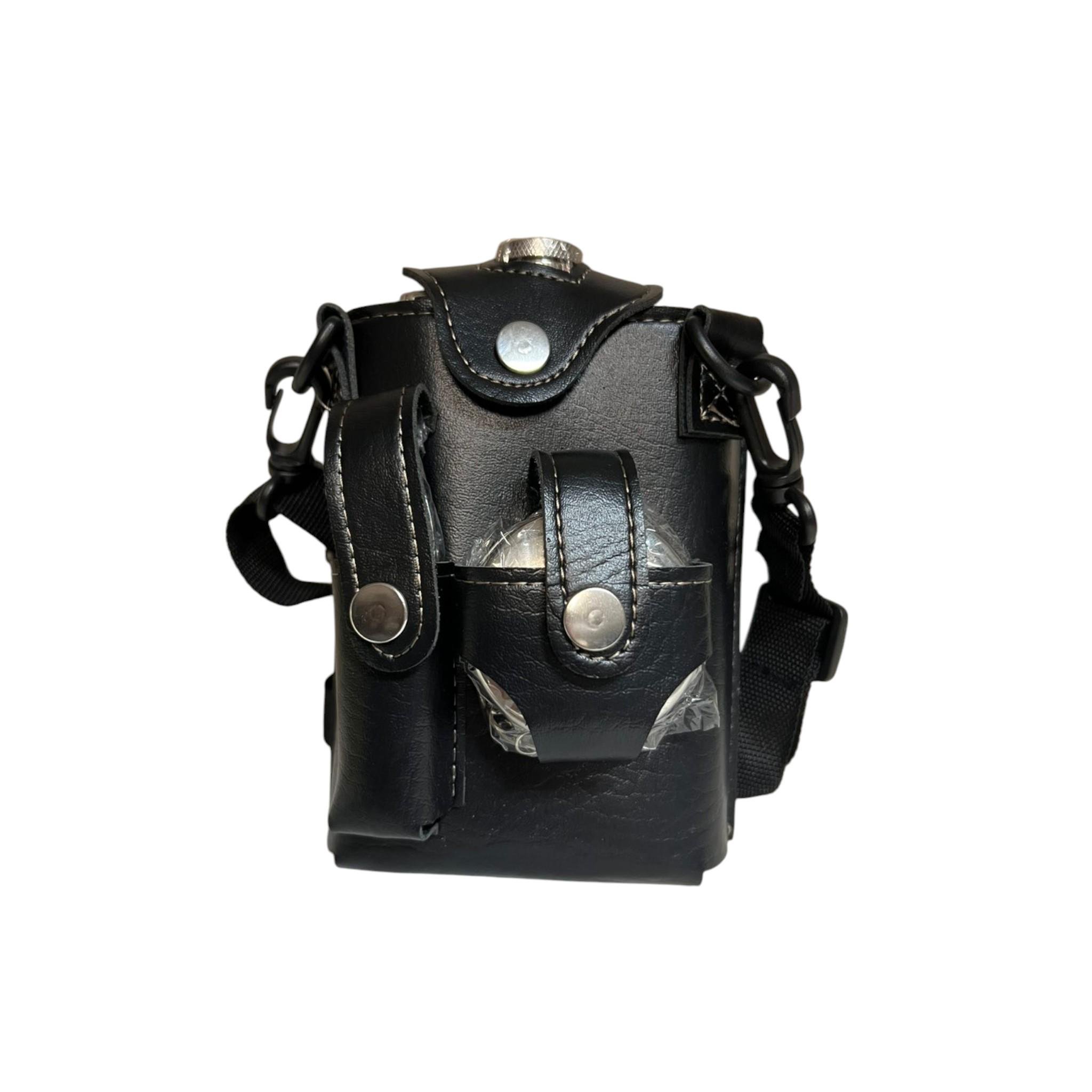 Фляга Hip Flask 9 oz 266 мл с мультитулом и складным стаканом 80 мл в чехле (F_NF4-37)