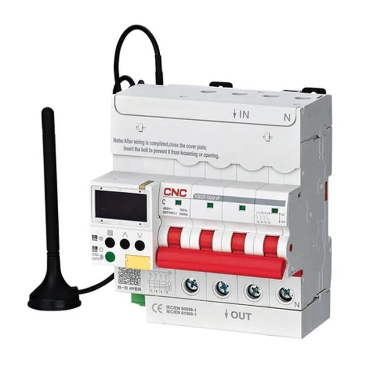 Автоматический выключатель CNC Electric YCB9ZF-100AP С 4P 25A 6kA с 4G GSM блоком дистанционного управления (Б00038778)