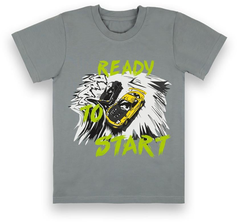 Футболка детская хлопковая для мальчика Gabbi FT-22-12 152 см Серый (13145)