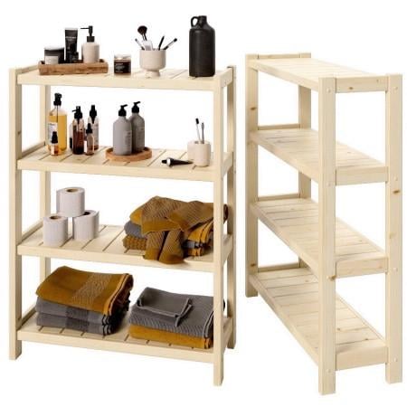 Стелаж дерев'яний на 4 полиці 1200x900x300 мм (2490377002) - фото 3 Стелаж дерев'яний на 4 полиці 1200x900x300 мм (2490377002) - фото 3