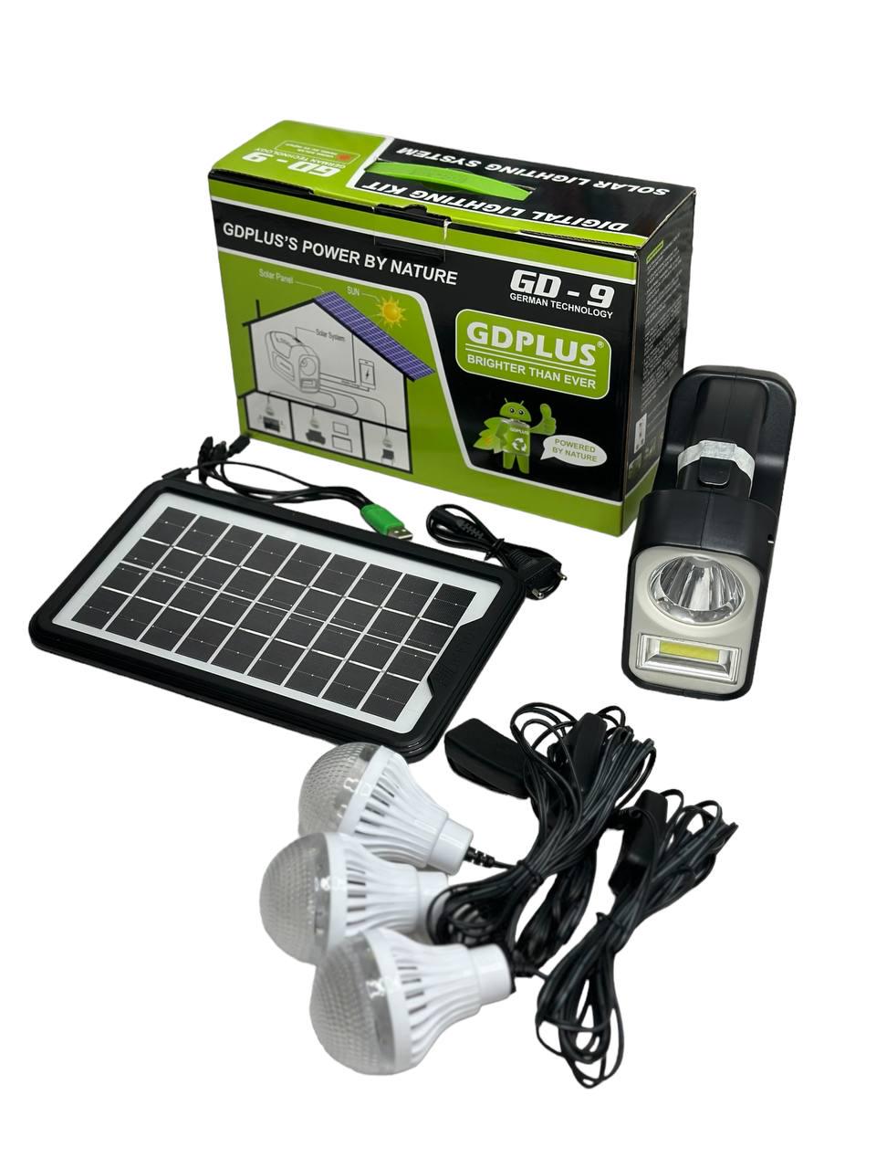 Система автономного освітлення GDPlus GD-9 із сонячною панеллю/ліхтарем/лампою Система автономного освітлення GDPlus GD-9 із сонячною панеллю/ліхтарем/лампою