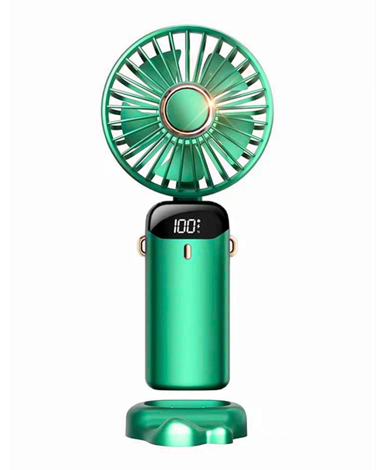 Вентилятор настільний BRS з LED дисплеєм вентилятор з підставкою для телефону та функцією ароматерапії Green (500952639)