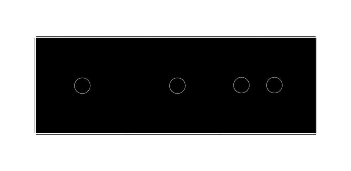 Сенсорный выключатель Livolo ZigBee 4 сенсора стеклянный Черный (VL-C701Z/C701Z/C702Z-12) - фото 4