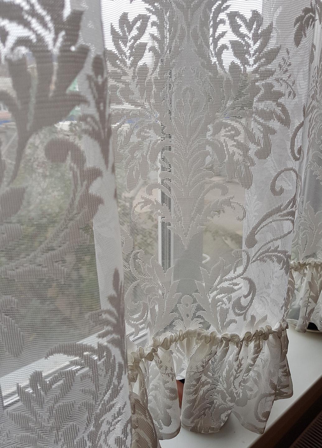 Комплект штор и тюль к подоконнику Firanka Ажур карниз 200 см Бежевый (70_3к) - фото 4 Комплект штор и тюль к подоконнику Firanka Ажур карниз 200 см Бежевый (70_3к) - фото 4