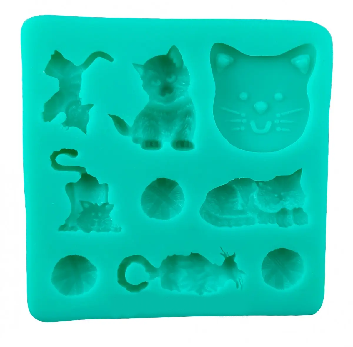 Молд силіконовий Котики Зелений (d16c16b3)