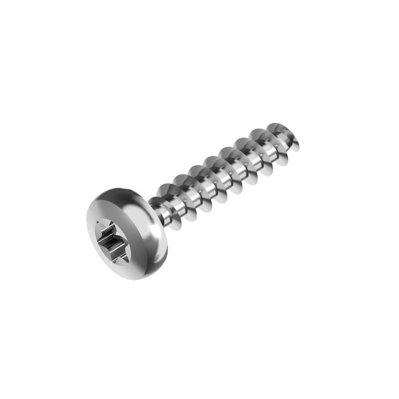 Саморез для пластика Metalvis 3х8 мм TX10 полукруглая головка тупой конец белый цинк 100 шт. (80P20000080P03082T)