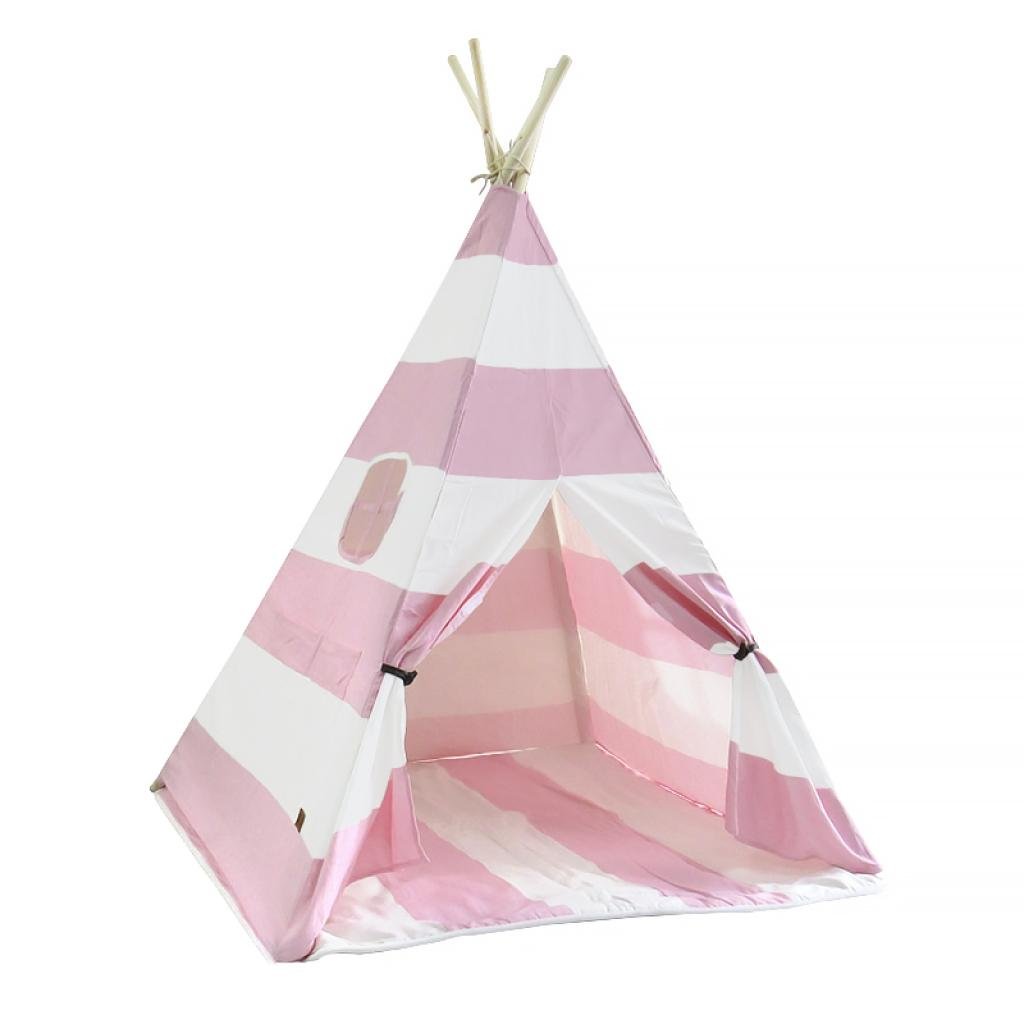 Вігвам дитячий Littledove RT-1640 Рожево-біла смужка (1378078)