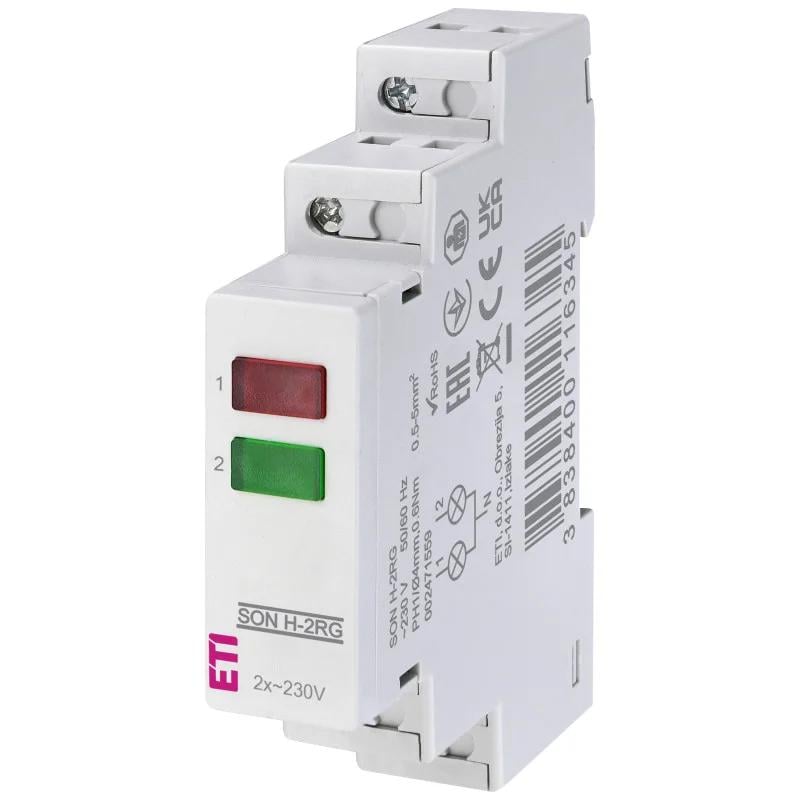 Модульный индикатор напряжения ETI SON H-2GR 240В AC LED Зеленый/Красный (2471559)