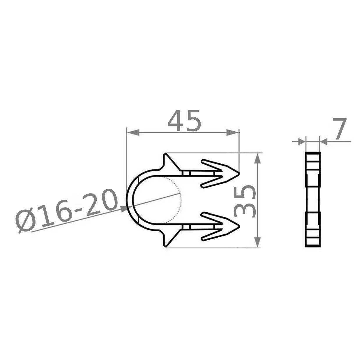 Скоба для кріплення труби теплої підлоги 16-20 45 мм 100 шт. Чорний/Червоний (30364299) - фото 6 Скоба для кріплення труби теплої підлоги 16-20 45 мм 100 шт. Чорний/Червоний (30364299) - фото 6