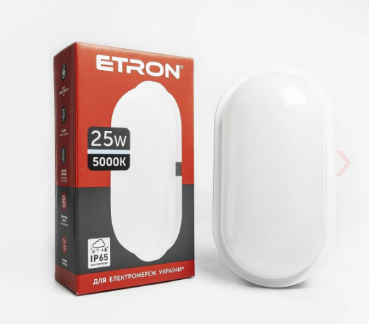 Светодиодный светильник Etron накладной 25W 5000К IP65 (22100987)