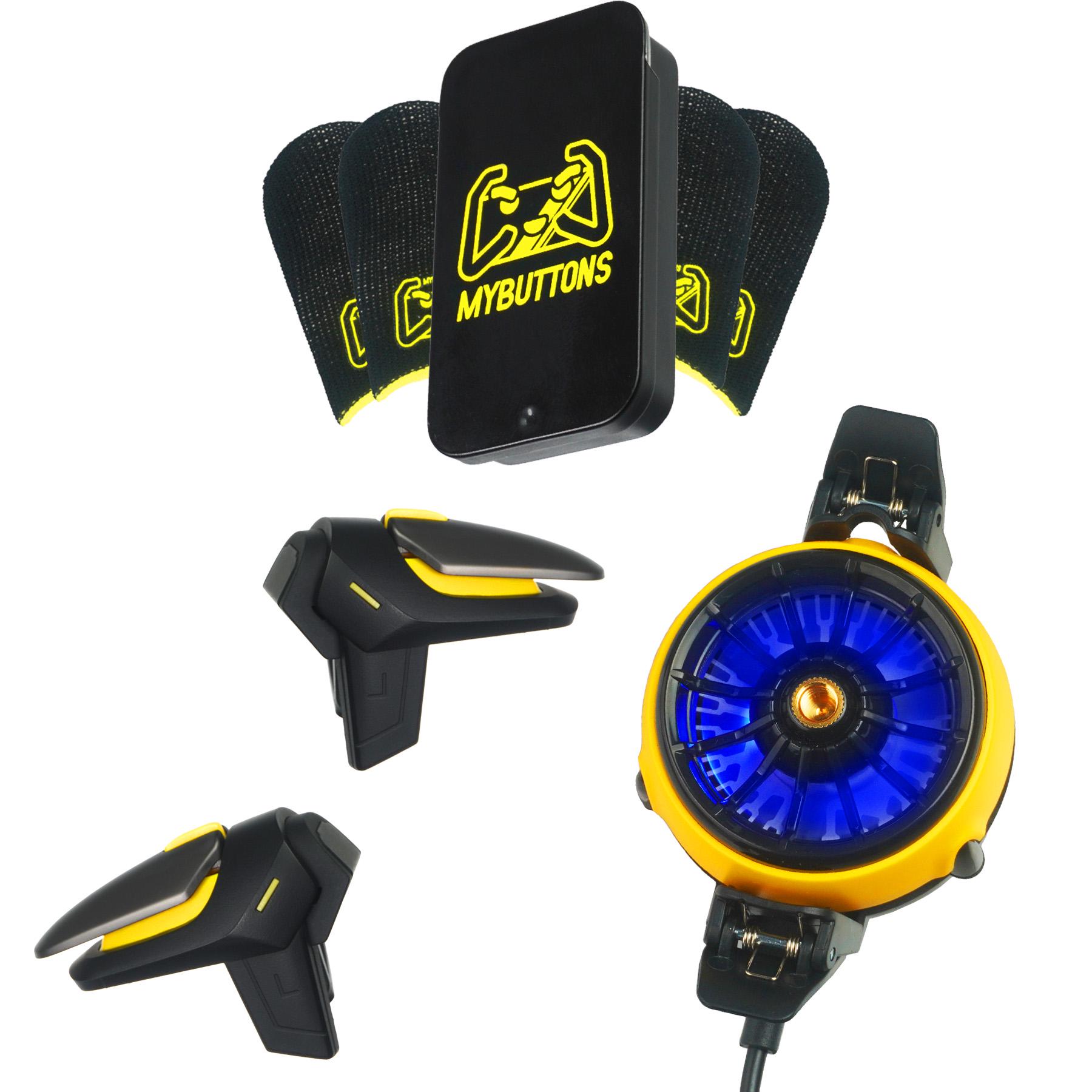 Комплект игровой Триггеры-курицы Realme/кулер Пельтье MEMO DLA6/напальчники Carbon V1