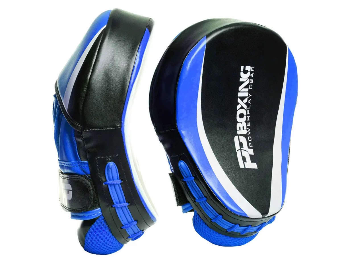 Боксерские лапы PowerPlay Черно-синий (3050)