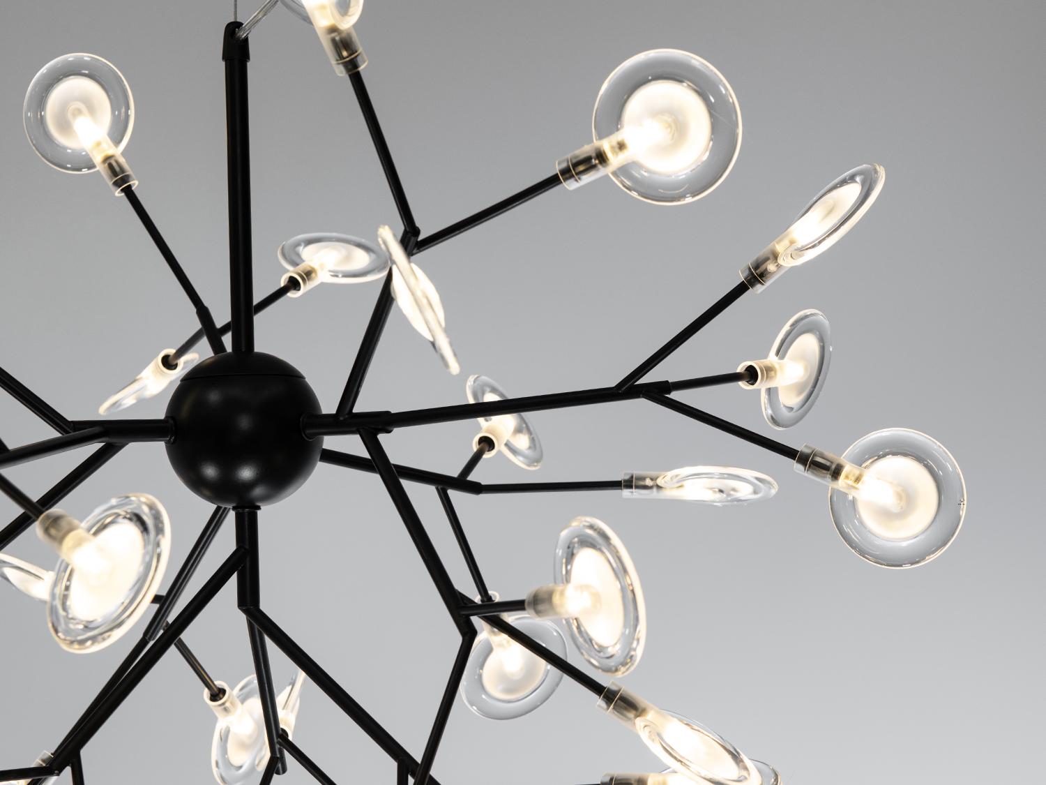 Люстра подвесная Светлячок 36 ламп Черный (887-36C BK) - фото 2 Люстра подвесная Светлячок 36 ламп Черный (887-36C BK) - фото 2