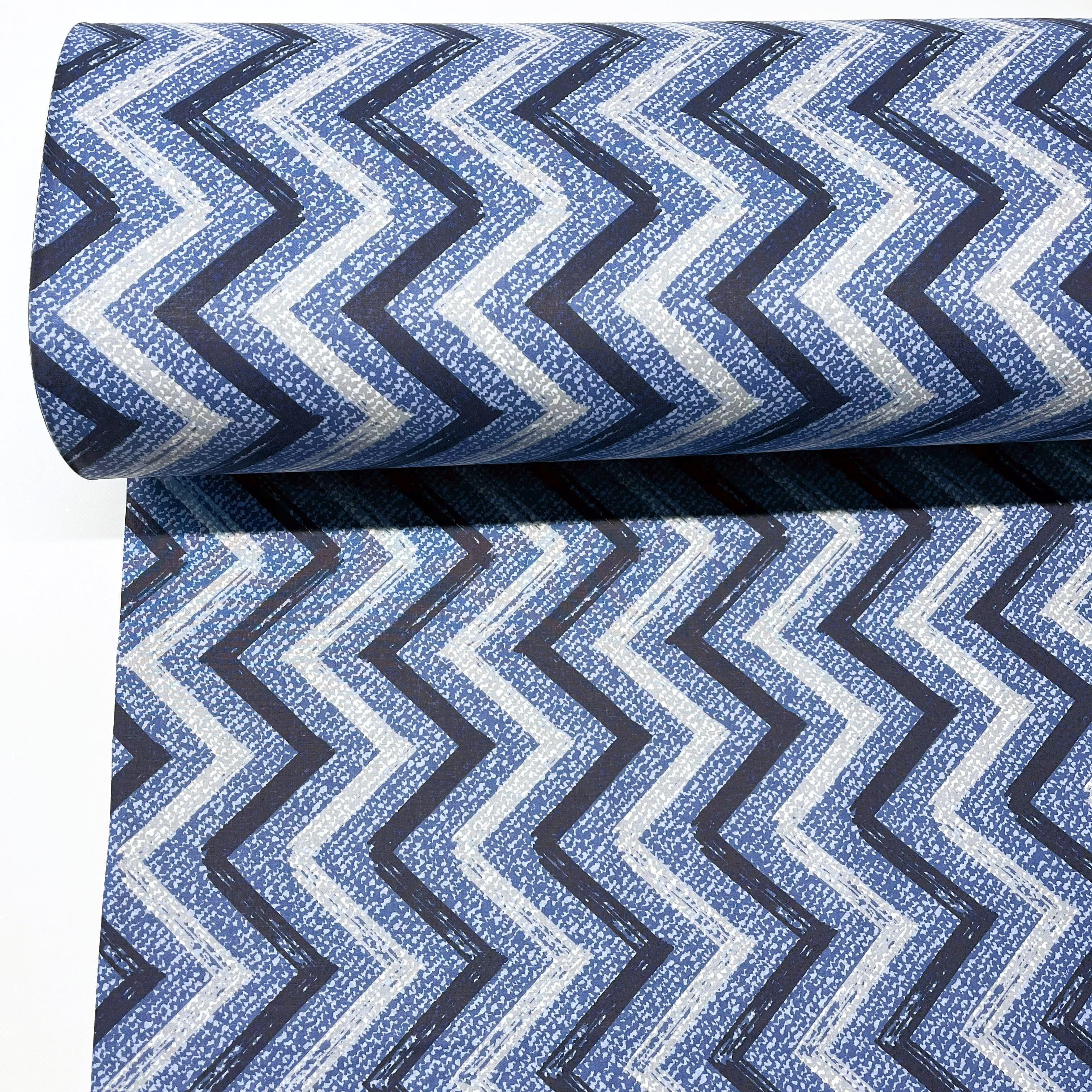 Ткань для постельного белья ранфорс зигзаг 240 см Голубой (624200/2 02225)