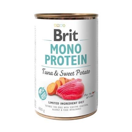 Корм для собак вологий Brit Mono Protein Tuna & Sweet Potato з тунцем та бататом 400 г (5086) - фото 1