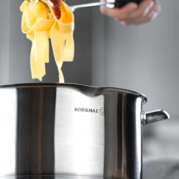 Кастрюля Korkmaz Steama 1,6 л алюминиевая с крышкой Chrome (A1990) - фото 2