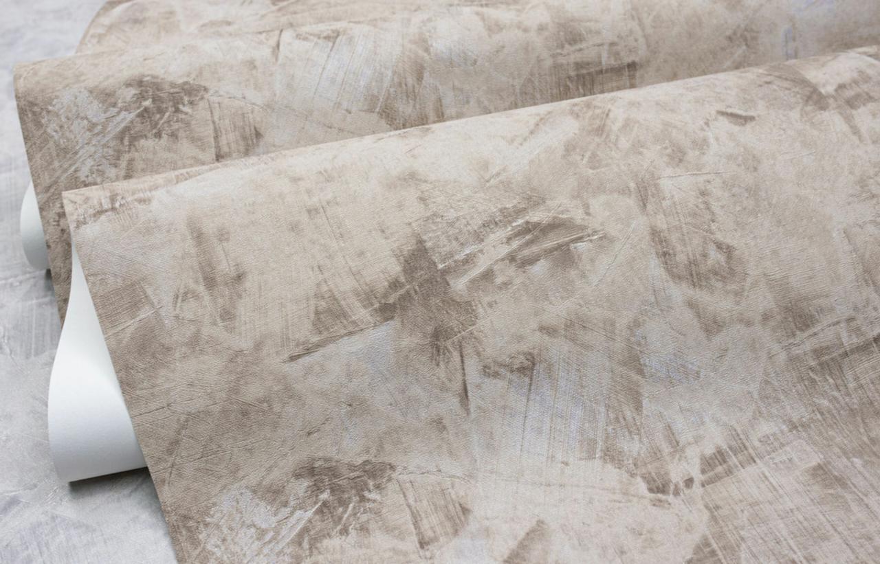 Обои флизелиновые SINTRA Malta UNI 532942 фон винил горячего тиснения 1,06х10,05 м Коричневый