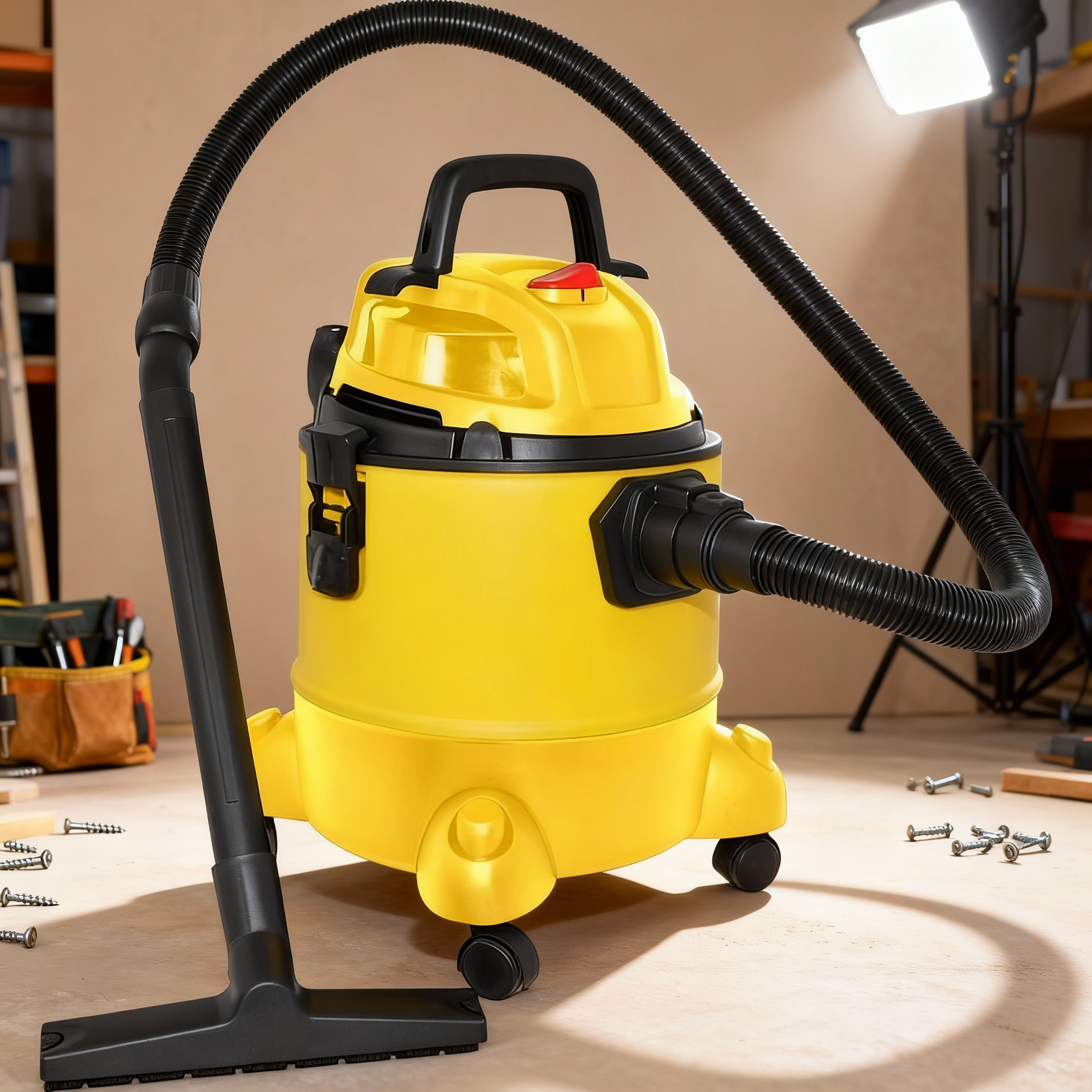 Пылесос сетевой промышленный 2E PowerClean влажная/сухая уборка 20P 1000 Вт 15 кПа с контейнером на 20 л IPX4 Желтый (2E-VC2010P) - фото 3