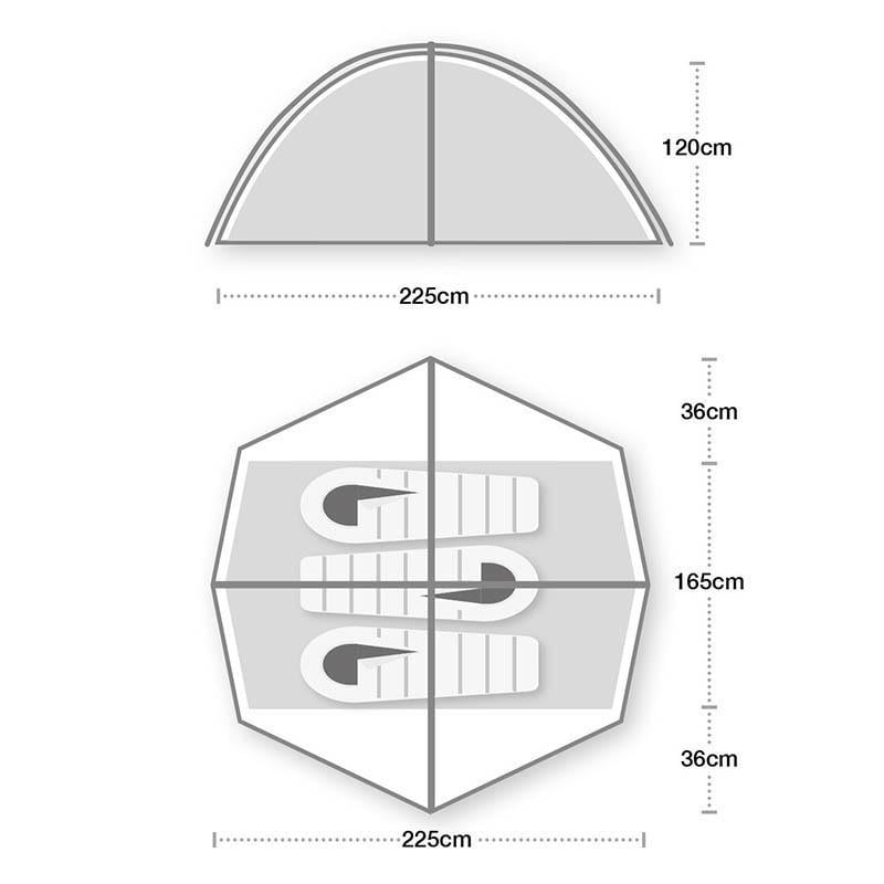 Палатка трехместная Wild Country Helm Compact 3 (44HEC30) - фото 3