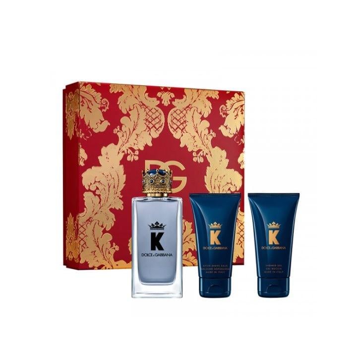 Подарочный набор для мужчин Dolce&Gabbana K туалетная вода 100 мл/бальзам после бритья 50 мл/гель для душа 50 мл (383225)