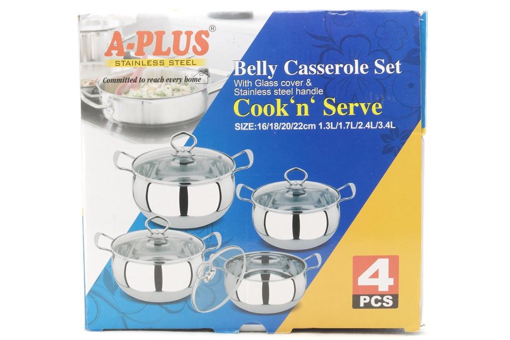 Набір каструль А-Плюс 2061 B073 4 шт. (25210851) - фото 2