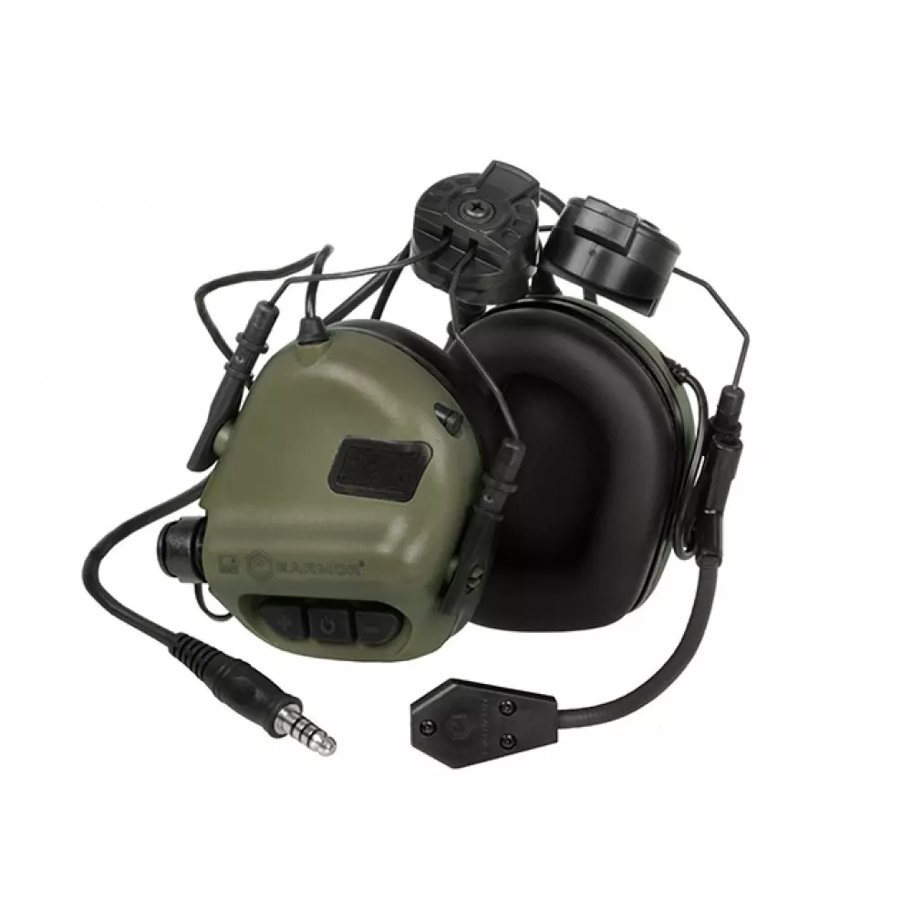 Наушники активные EARMOR M32H for ARC Helmet Rails Оливковый (60074035) - фото 3 Наушники активные EARMOR M32H for ARC Helmet Rails Оливковый (60074035) - фото 3
