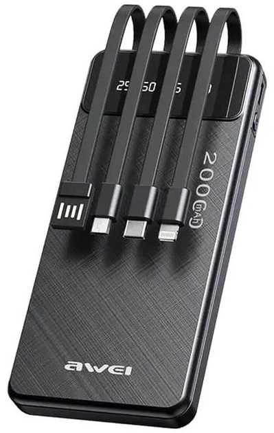 Повербанк Awei P132K USB IP MICRO TYPE-C 20000 mAh