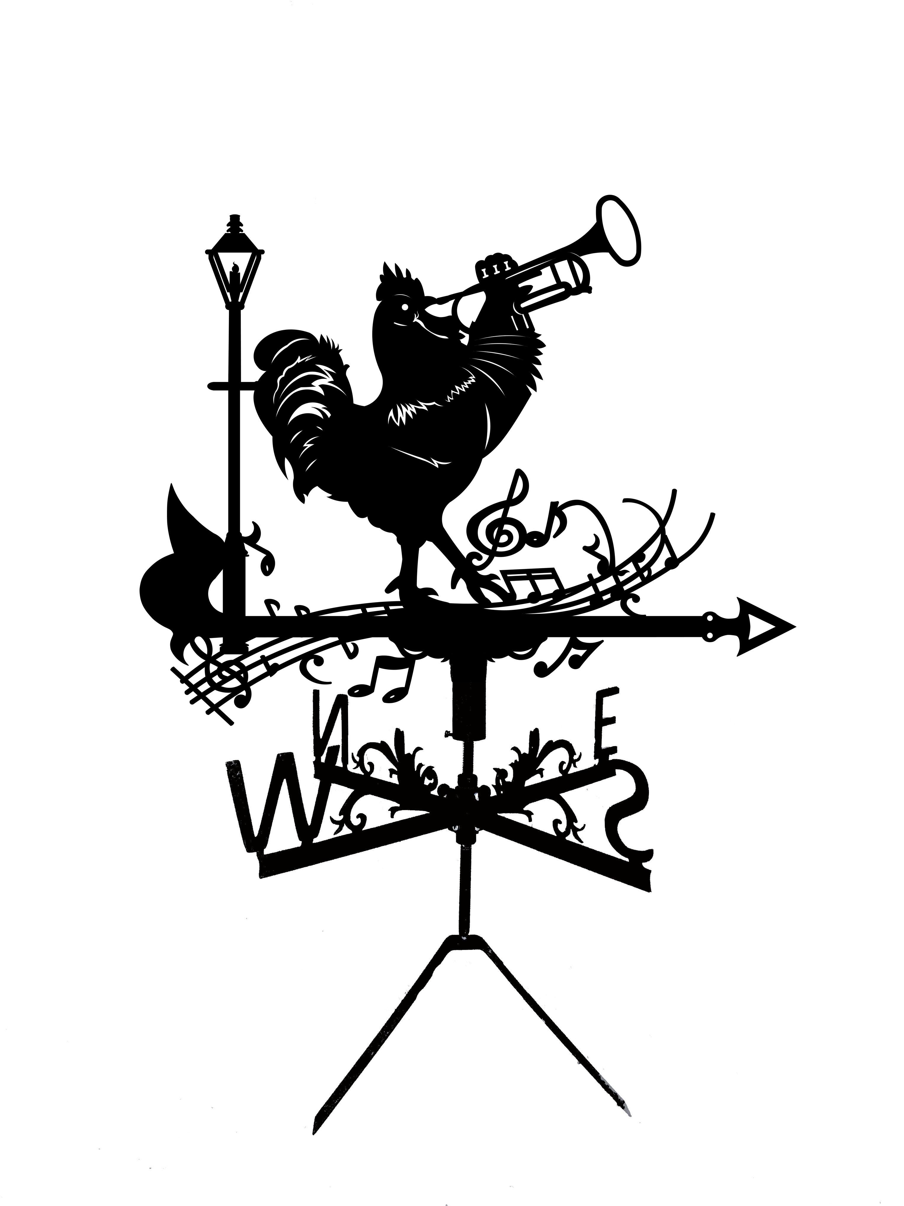 Флюгер на беседку/колодец Петушок с трубой (27478769)