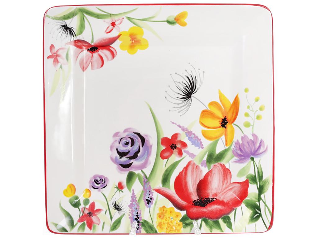 Блюдо керамическое квадратное Акварель (BDI-DK0100-D)