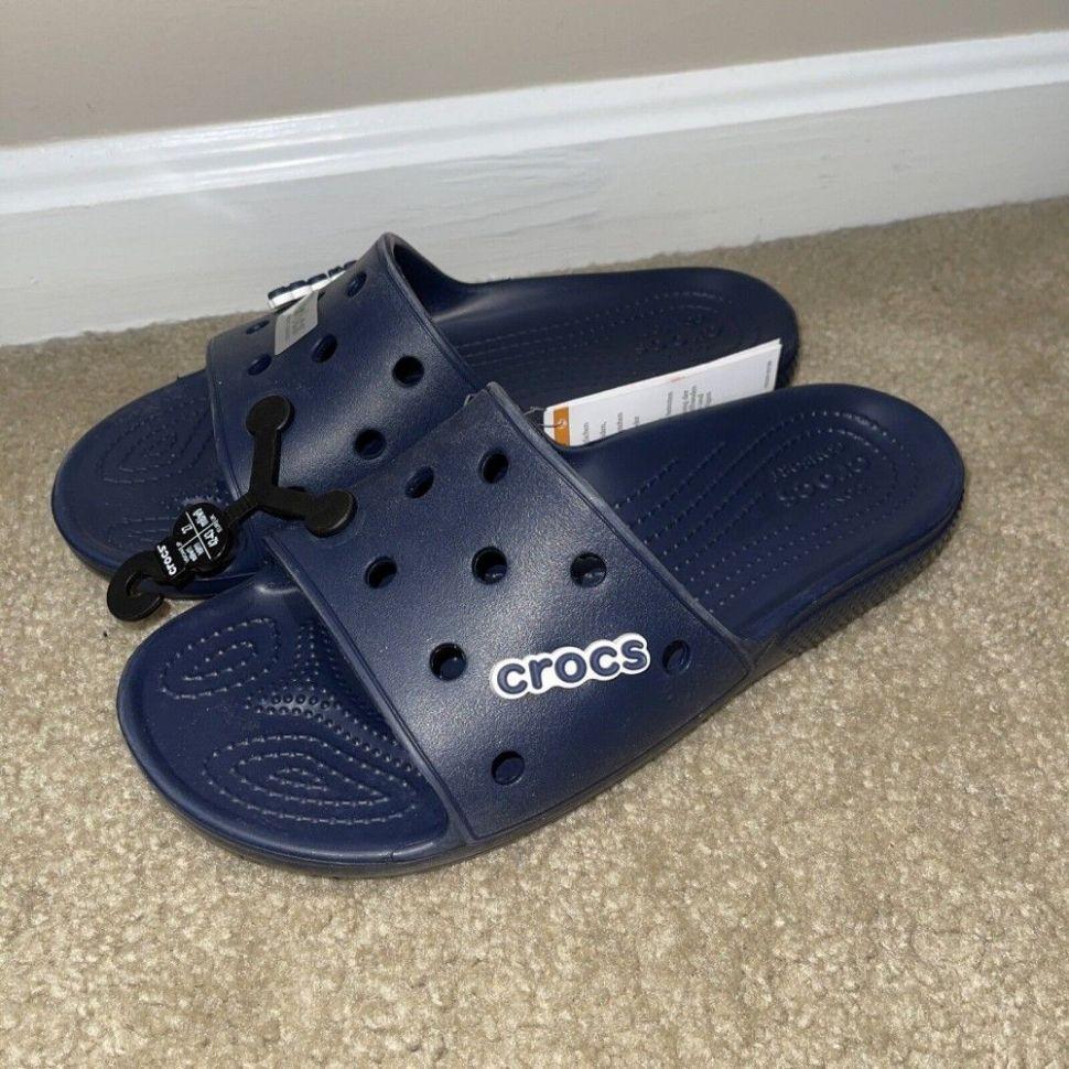 В'єтнамки чоловічі Crocs Classic Slide р. 38-39 Синій (15147) - фото 9 В'єтнамки чоловічі Crocs Classic Slide р. 38-39 Синій (15147) - фото 9