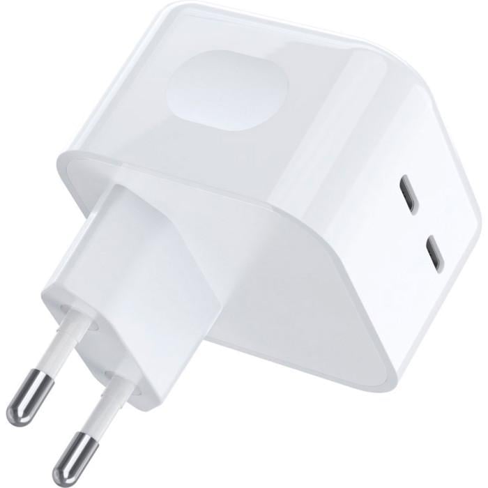 Зарядное устройство сетевое Choetech Q5008-EU-WH 35W 2xUSB-C PD 3.0 White