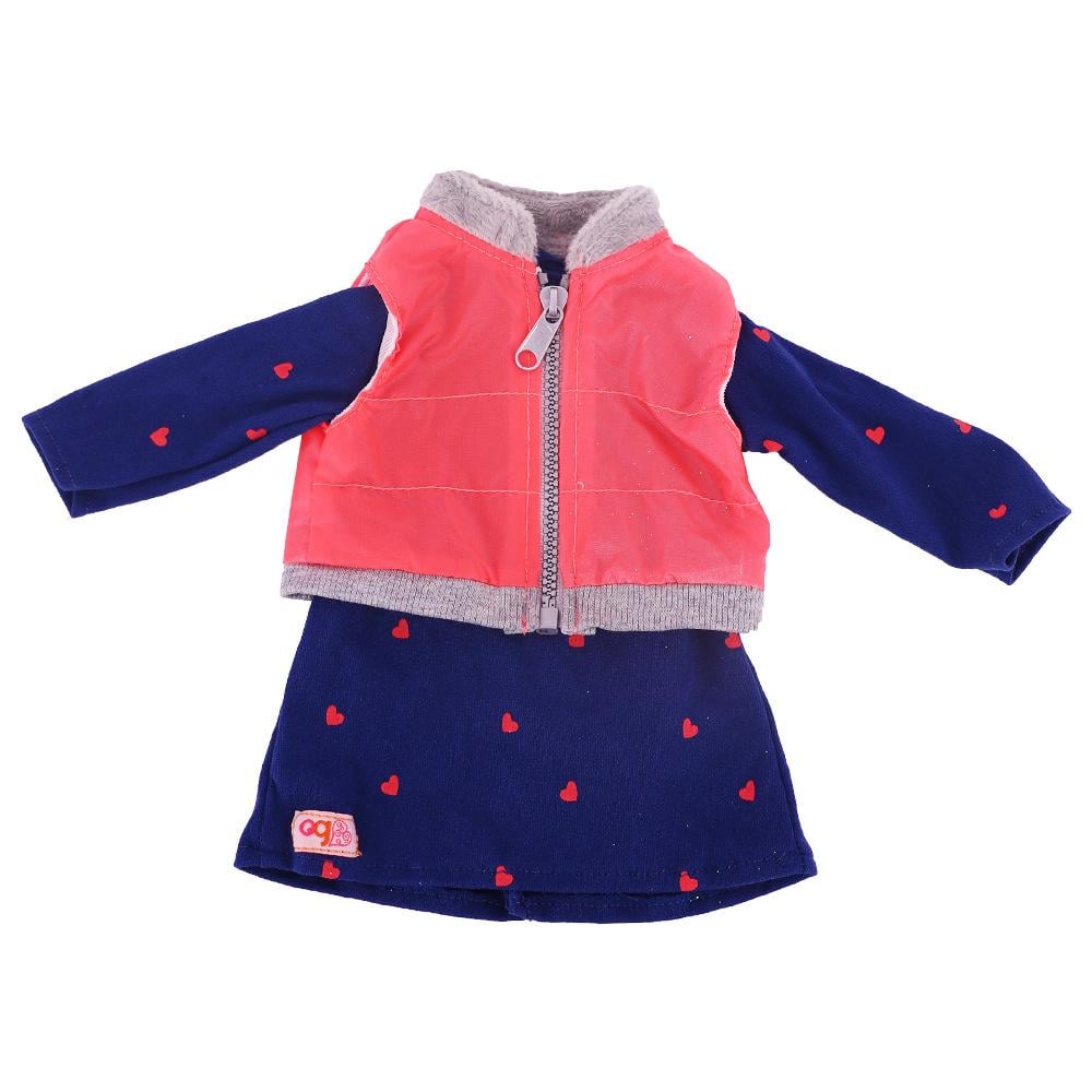 Одежда для куклы Baby Born набор платья жилет 43 см Синий (8985)